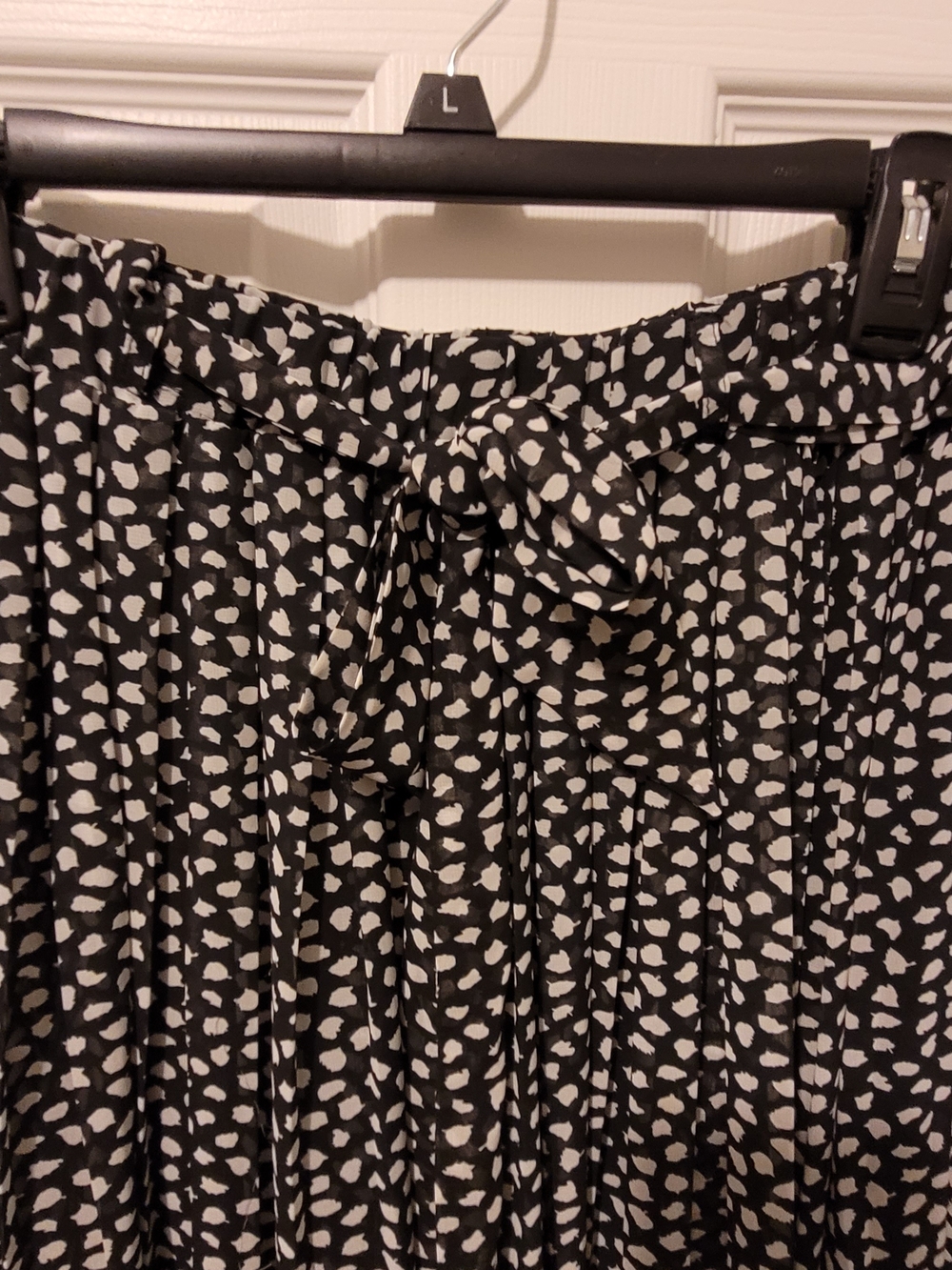 Joie Black and White Printed Maxi Skirt with Tie Waist - Picture 2 of 3